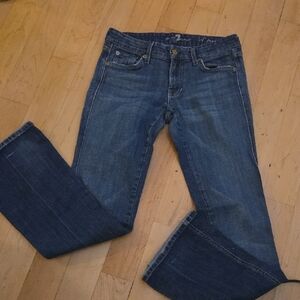 7 For All Mankind Indigo Women's Wide Leg Jeans